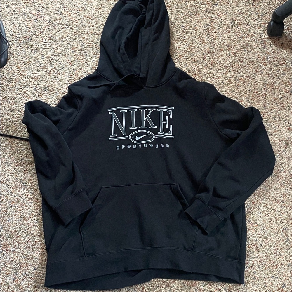 Nike women Black Hoodie with Logo